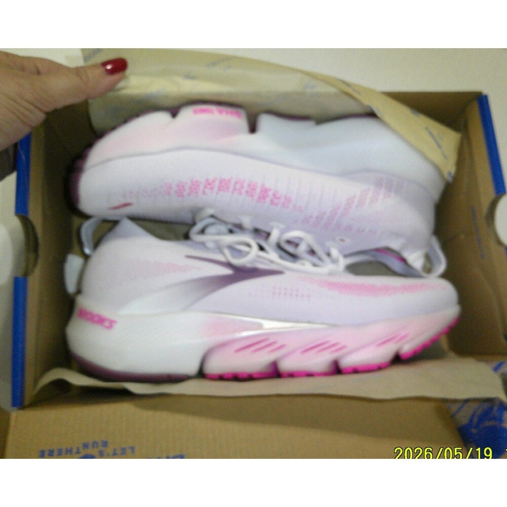 New NWT NIB Womens Brooks Glycerin Flex Pink White 10 B Run Walk New Style